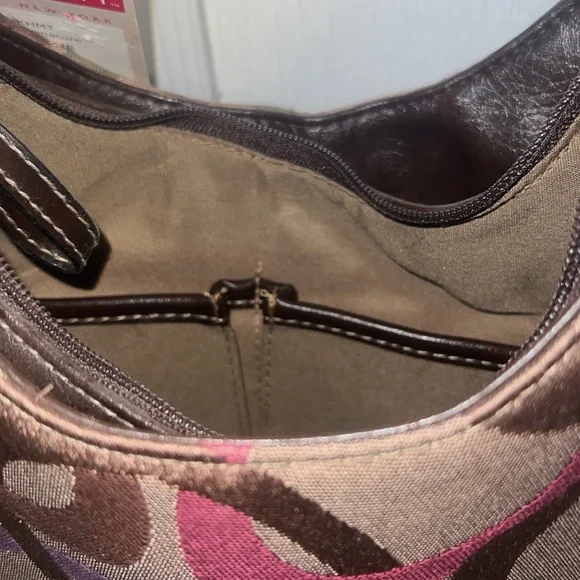 Rosetti New York Khaki Multi Signature Charlene Hobo Handbag - Picture 6 of 7